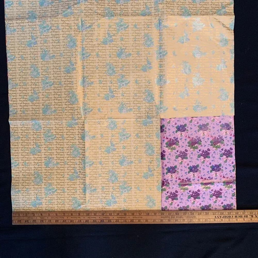 Vtg Gift Wrap Wrapping Paper Lot All Occasion Ephemera Scrapbooking Junk Journal